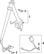 PR3Z76611B08NA - Electrical: Seat Belt Assembly for Ford: Mustang Image
