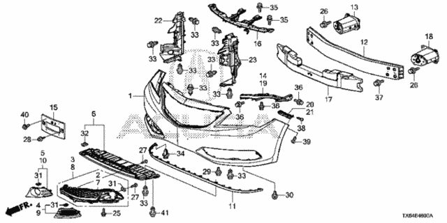Front Bumper (1) for 2014 Acura ILX #0