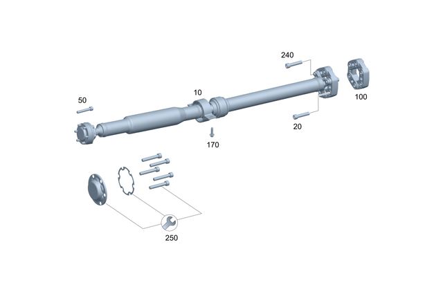 1674103304 - Propeller Shaft: Propeller Shaft for Mercedes-Benz: GLS450 Image image