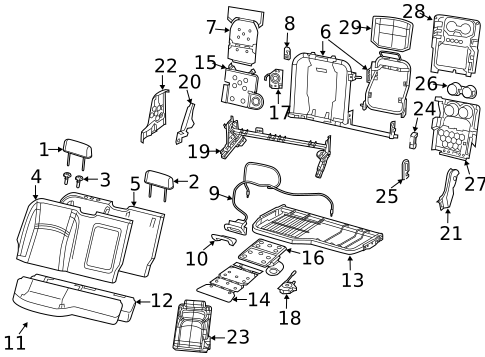 Rear Seat Components for 2020 Ram 1500 #2