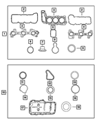 68003564AA - 3.7L Gas; Engine: Engine Gasket Kit for Dodge: Dakota, Durango, Nitro, Ram 1500 | Jeep: Commander, Grand Cherokee, Liberty | Ram: 1500, Dakota Image