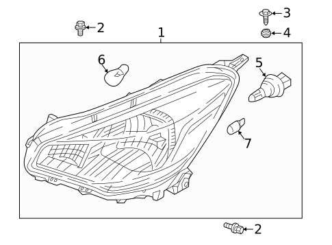 Headlamp Components for 2019 Mitsubishi Mirage G4 #0