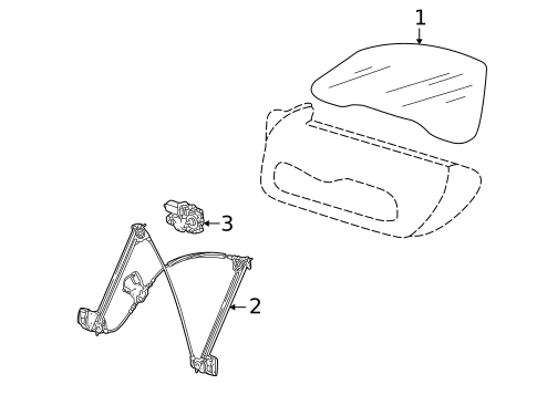 Glass - Door for 2003 Porsche 911 #0