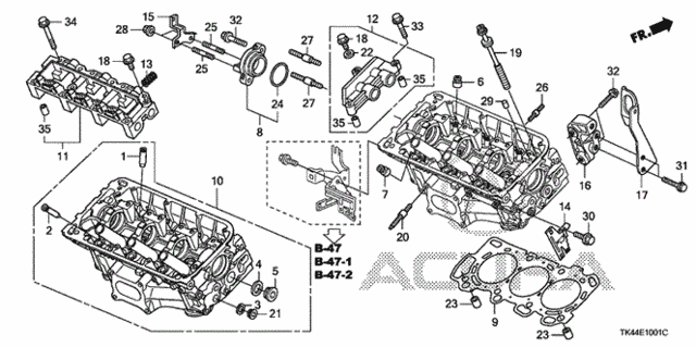 Rear Cylinder Head for 2011 Acura TL #0