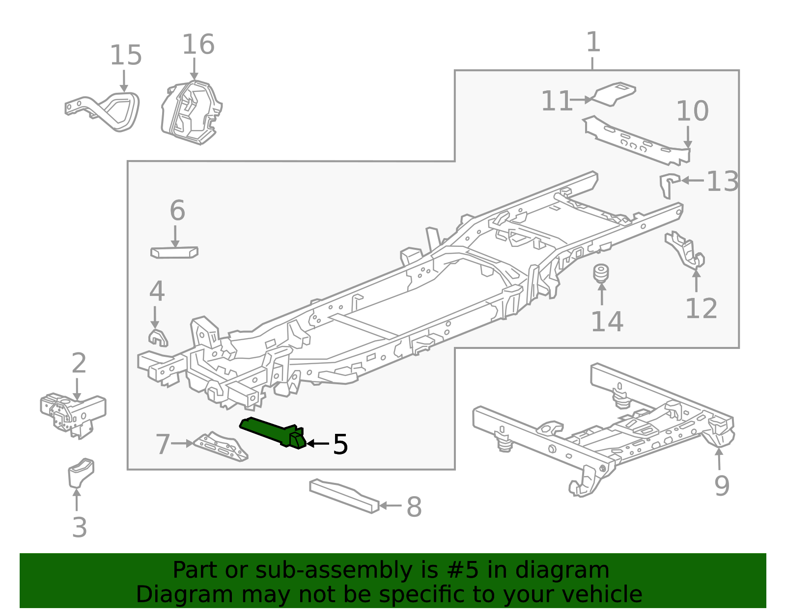 2019-2025 GM Drivetrain and Front Suspension Frame Front