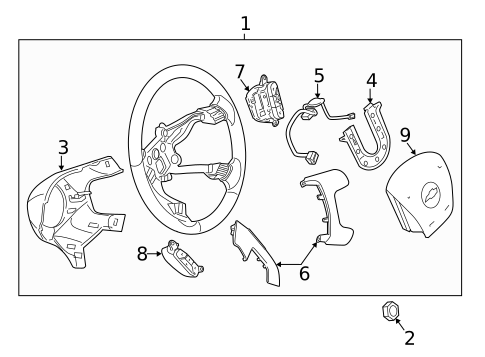 Steering Wheel & Trim for 2017 GMC Savana 2500 #0