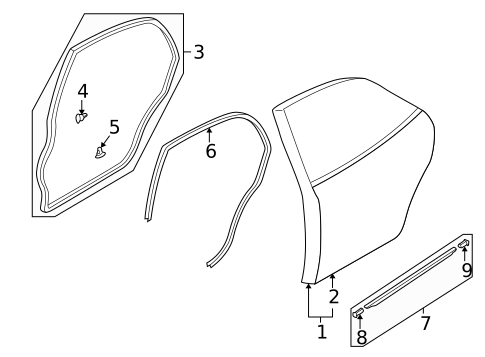Door & Components for 2003 Mazda Protege5 #1