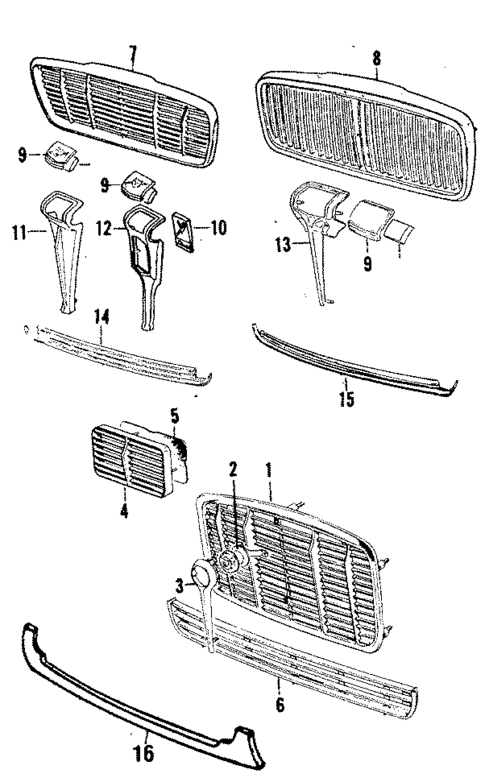 Grille & Components for 1985 Jaguar XJ6 #0