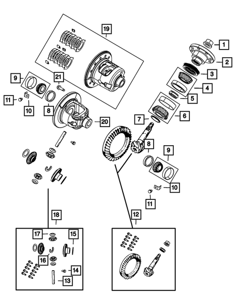 Rear Axle; Housing, Differential and Vent for 2014 Ram 1500 #0