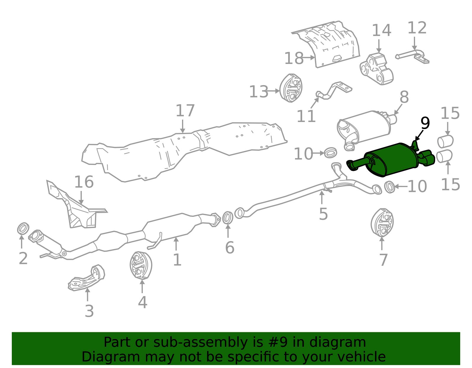 17440-F0161 - Exhaust Muffler 2020-2024 Toyota Camry | Longo Toyota Parts