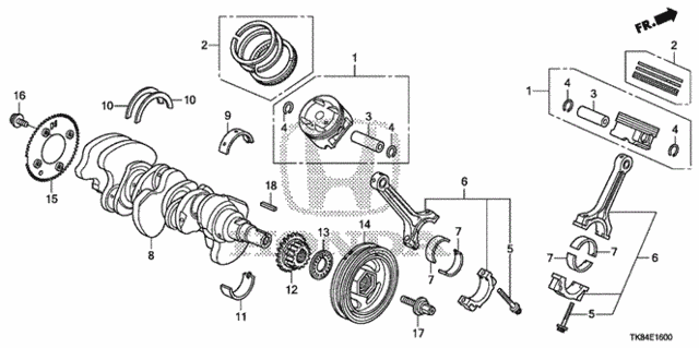 Crankshaft - Piston for 2016 Honda Odyssey #0