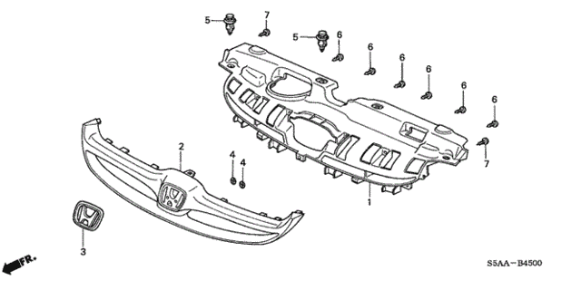 Front Grille for 2004 Honda Civic #0