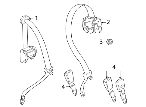 Rear Seat Belts for 2003 Land Rover Freelander #0