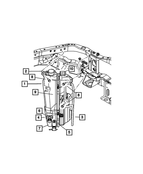 Tank, Coolant Engine for 2006 Dodge Durango #0
