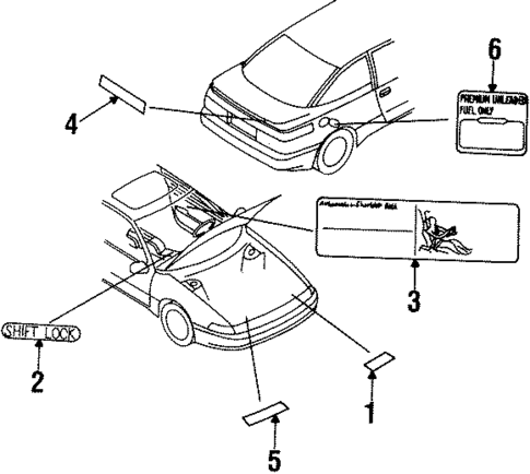 Labels for 1996 Subaru SVX #0