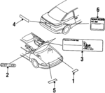 97034PA010 - Body: Info Label for Subaru: SVX Image