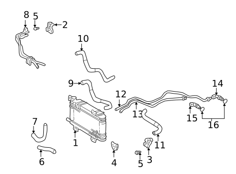 Trans Oil Cooler for 2000 Toyota Land Cruiser #0