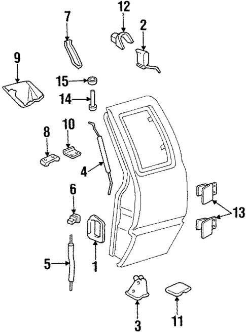 Rear Door for 1999 Isuzu Hombre #0