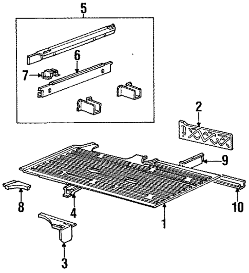 Rear Floor & Rails for 1990 Ford Aerostar #0