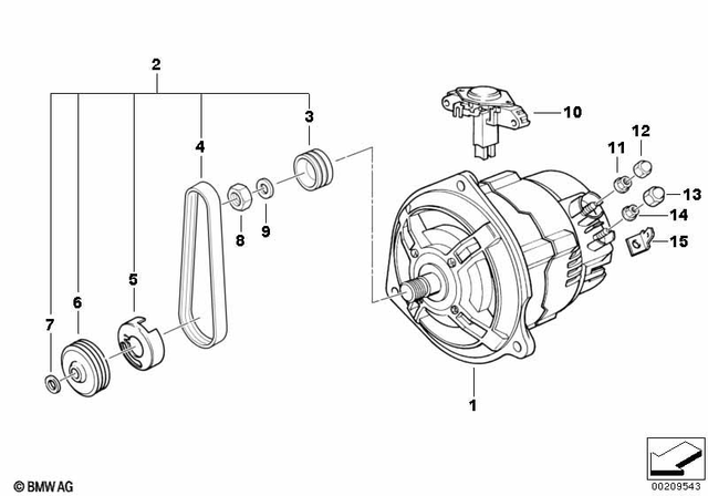 12312306020 - Engine Electrical System: Alternator - 50A for BMW-Motorrad Image