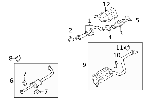 Exhaust Components for 2009 Hyundai Elantra #0