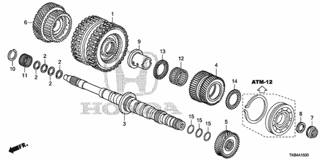 AT Mainshaft - Clutch (3rd-6th) (6AT) for 2016 Honda Odyssey #0