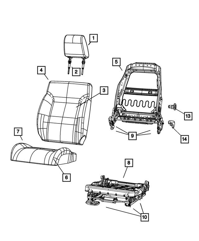 1JU891DVAA - Interior Trim: Lumbar Handle for Mopar Image