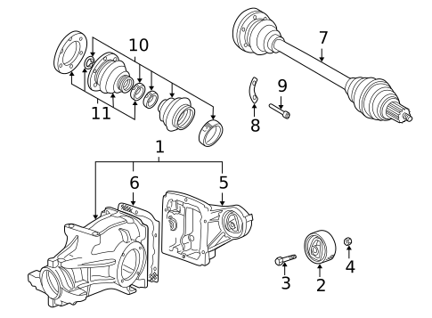 Axle & Differential for 2001 BMW Z3 #0