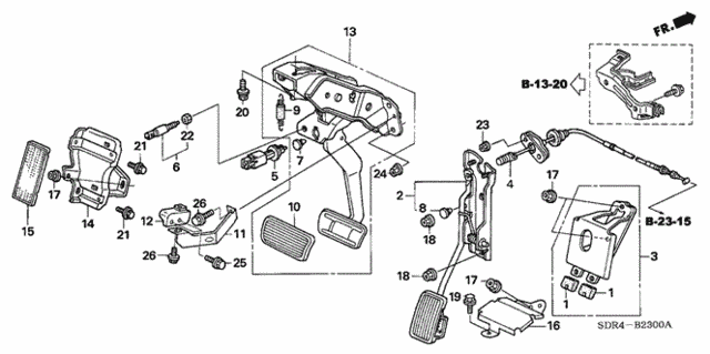 Pedal for 2007 Honda Accord #0