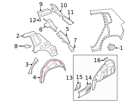 Inner Structure for 2017 Volkswagen Tiguan Limited #0