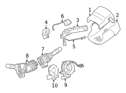 Shroud, Switches & Levers for 2011 Toyota Avalon #0