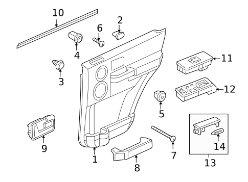 Rear Door for 2007 Land Rover LR3 #2