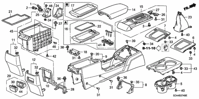 Console for 2006 Honda Accord #0