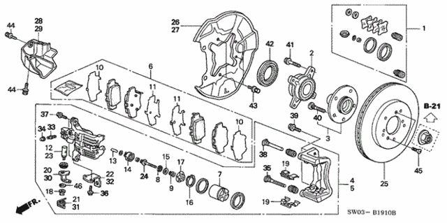 Rear Brake for 2004 Acura NSX #0