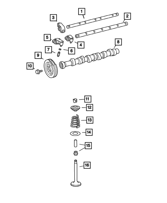 5097135AA - : Camshaft, Right for Mopar Image
