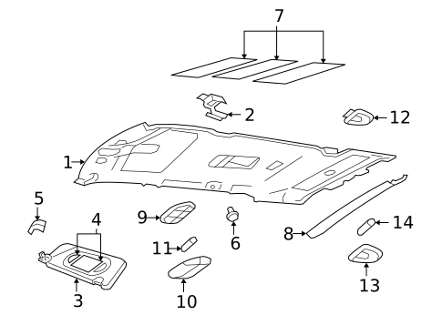 Interior Trim - Roof for 2005 Ford Explorer #1