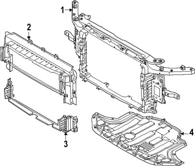64101I3000 - : Radiator Support for Hyundai Image