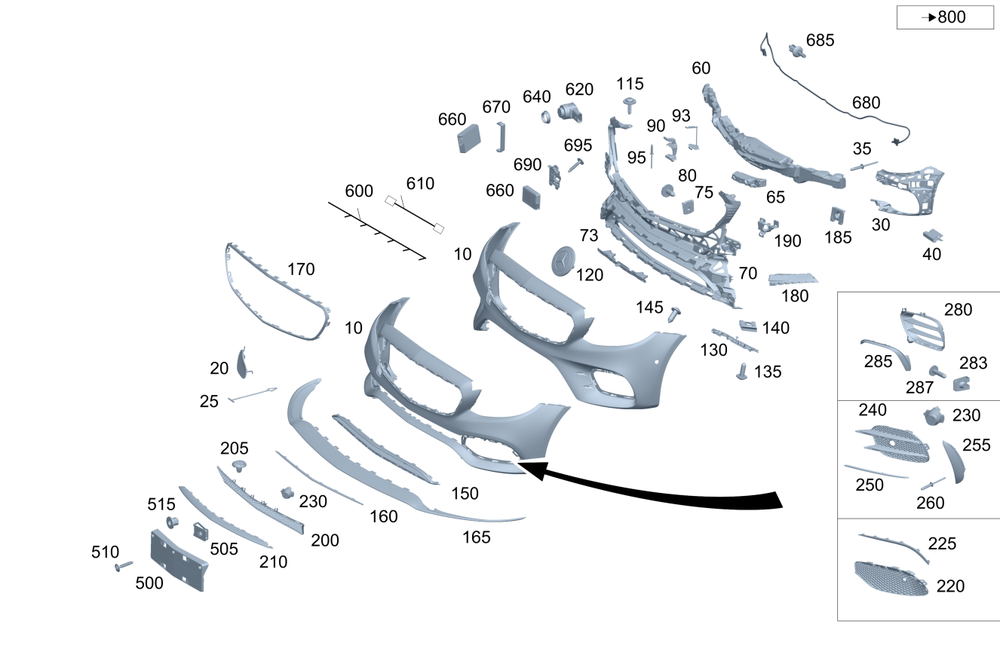 213-885-64-06 - Trim Strip 1995-2025 Mercedes-Benz