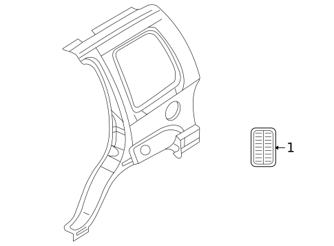Exterior Trim - Quarter Panel for 2009 Dodge Durango #0