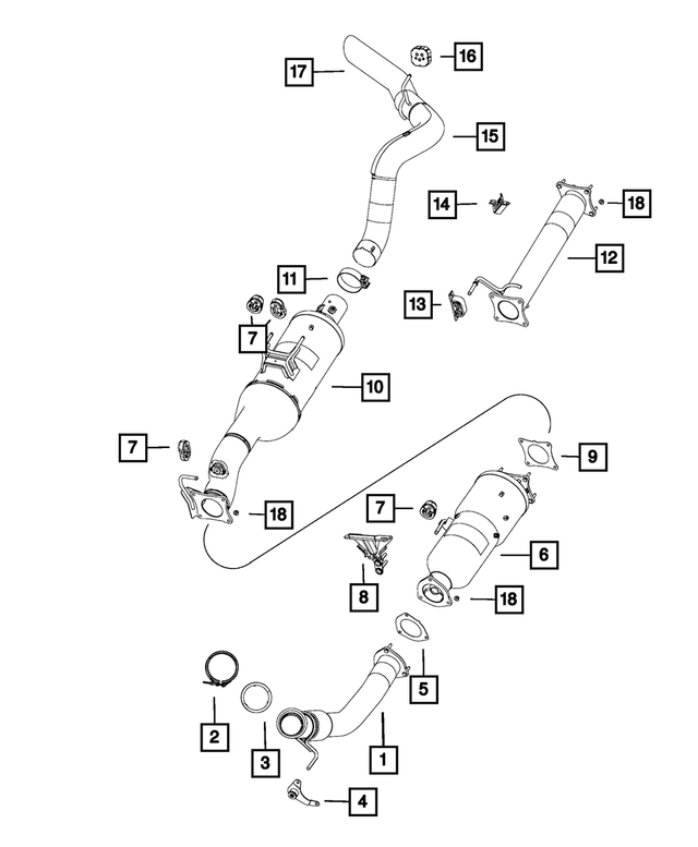 68087105AI - Exhaust: Diesel Particulate Filter Assy for Mopar Image image