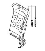 64110AN01B - Body: Seat Back Frame for Subaru: Legacy, Outback Image