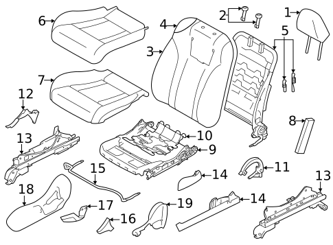 Driver Seat Components for 2021 Subaru Outback #1