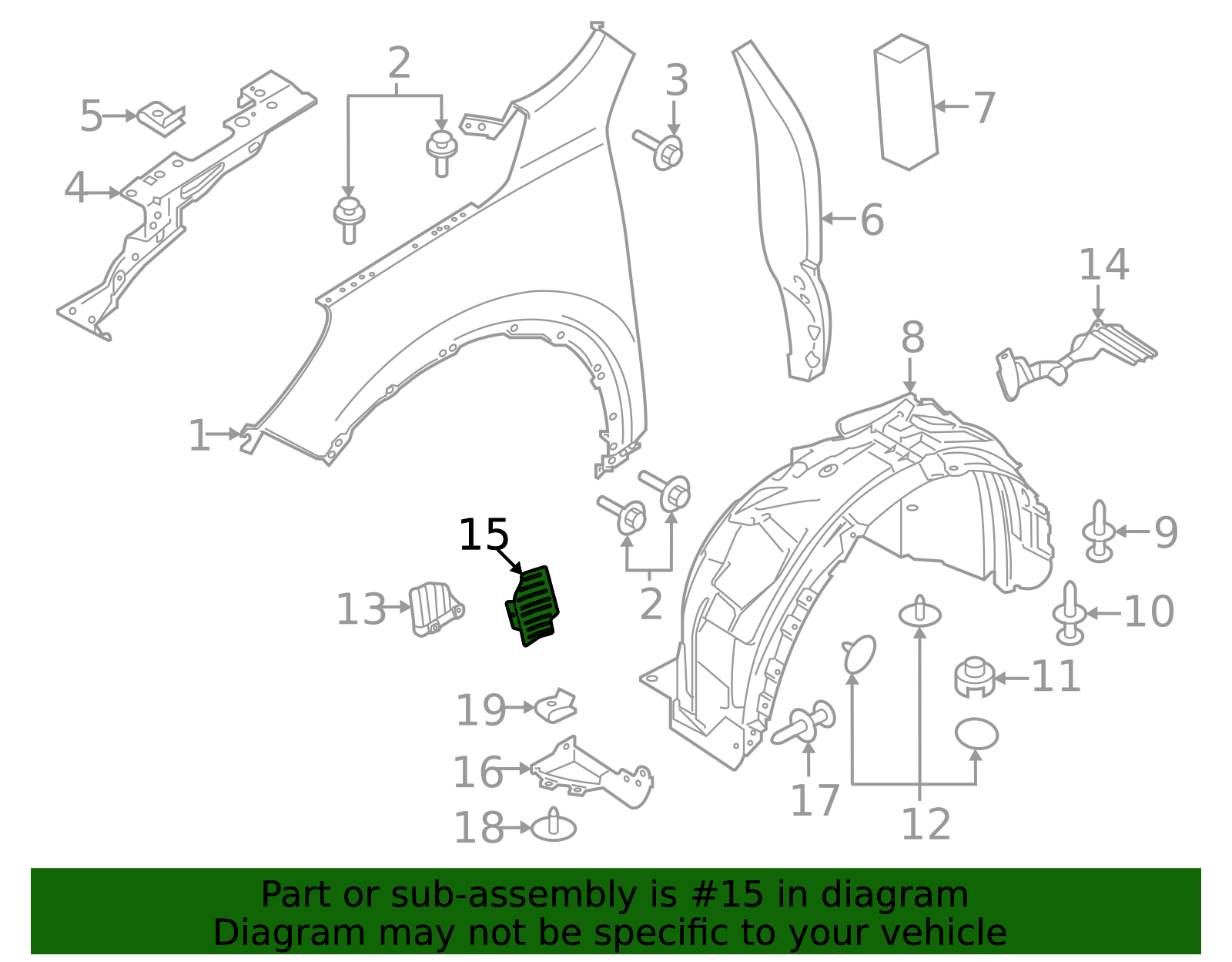 PZ1Z-16054-C - Fender Apron - 2023-2025 Ford Escape | Eastgate Ford Parts