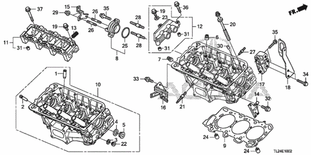 Rear Cylinder Head (V6) for 2011 Acura TSX #0