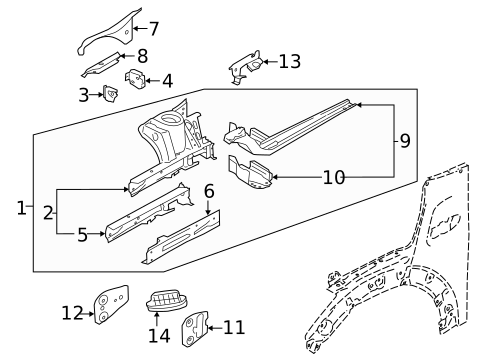 Structural Components & Rails for 2020 Mini Cooper #1