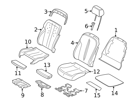 Front Seat Components for 2015 BMW 650i Gran Coupe #0
