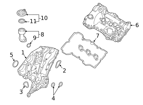 Valve & Timing Covers for 2017 Genesis G80 #0