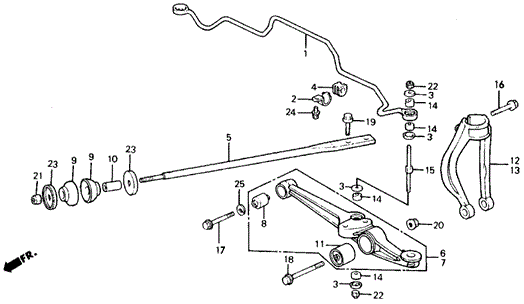 Front Lower Arm for 1990 Honda Civic #0