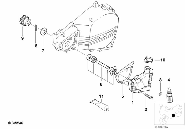 11517652862 - : Housing, Water Pump, Silver for BMW-Motorrad Image