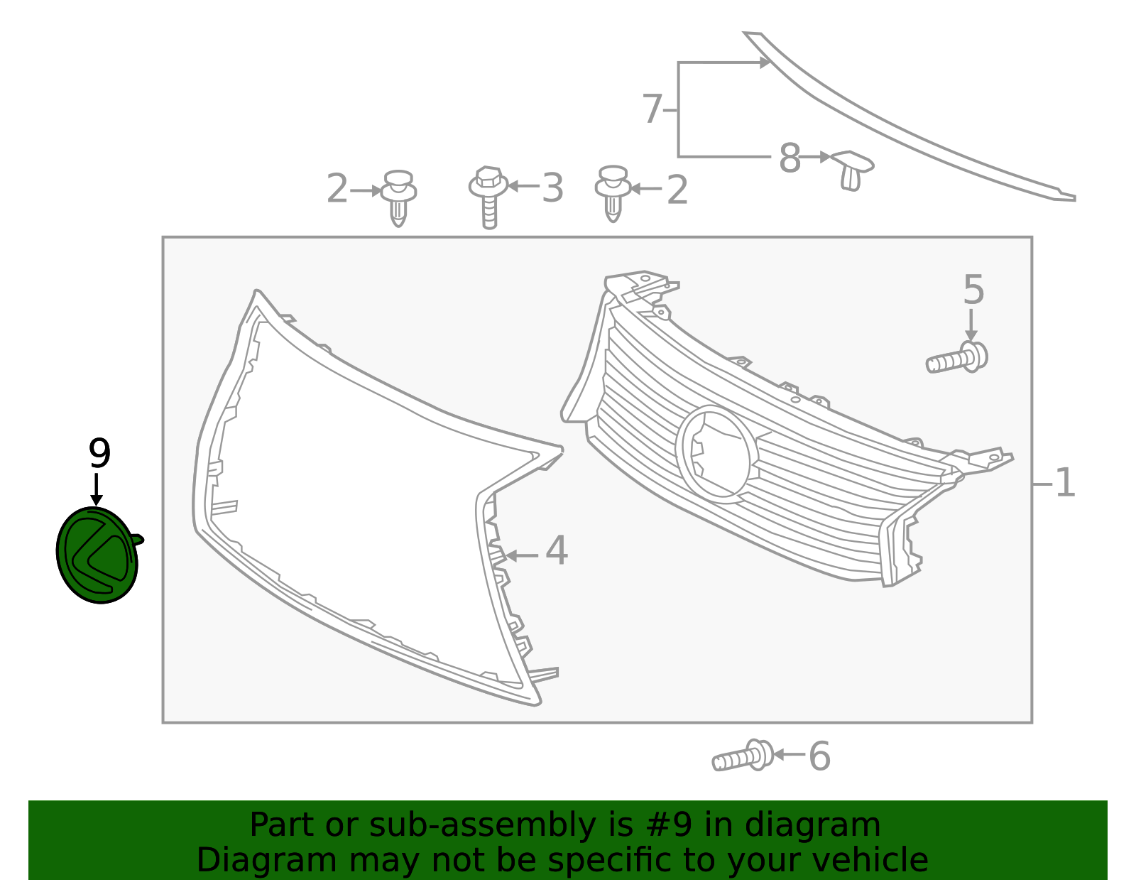 2013-2017 Lexus Grille Emblem 90975-02133 | OEM Parts Online